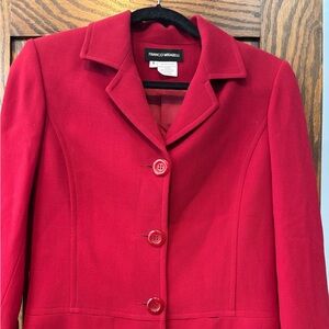 Vintage cherry red Franco Mirabelli Women's Tailored Blazer